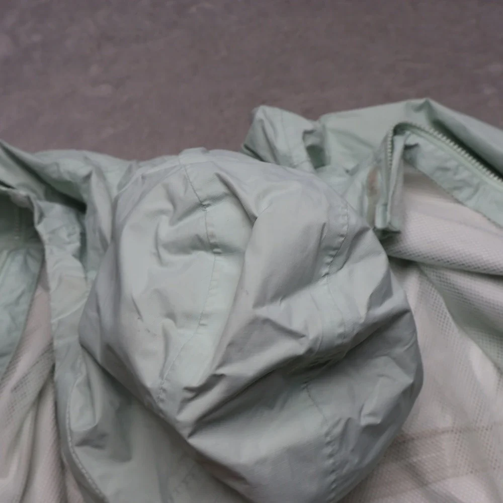 North Face Rain Jacket Girls Large 14/16 Green Resolve Reflective Waterproof